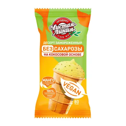 Изображение товара Десерт в стаканчике с манго и чиа на кокосовой основе без сахарозы Чистая линия 80г Изображение товара Десерт в стаканчике с манго и чиа на кокосовой основе без сахарозы Чистая линия 80г