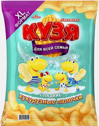 Кукурузные палочки Кузя Лакомкин сладкие 190г