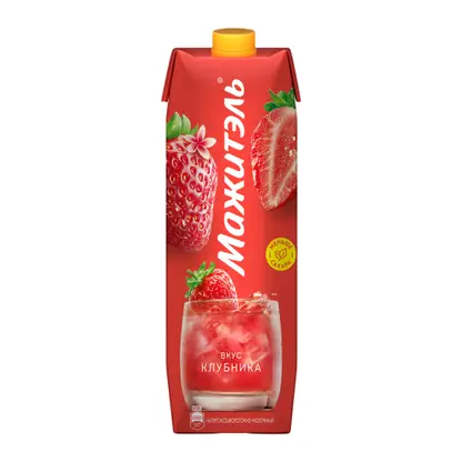 Изображение товара Напиток молочно-соковый Мажитэль Клубника 950г