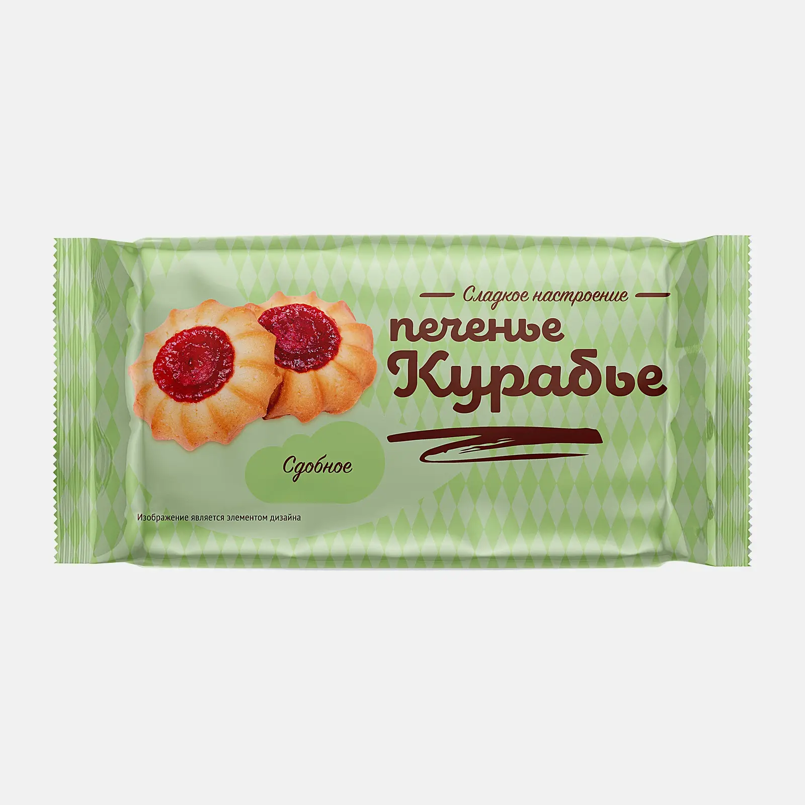 Изображение товара Печенье сдобное Курабье 350 г натуральный вкус и аромат
