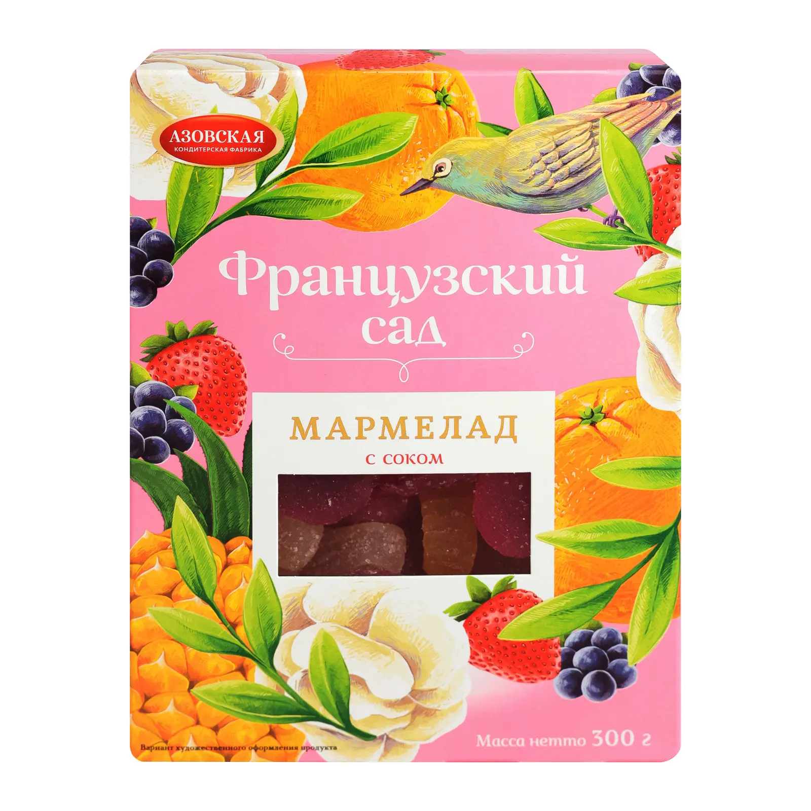 Изображение товара Мармелад Азовская КФ Французский сад с натуральным соком 300г