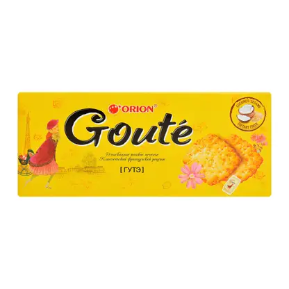 Изображение товара Печенье Goute 72г - хрустящее лакомство с кокосом и кунжутом