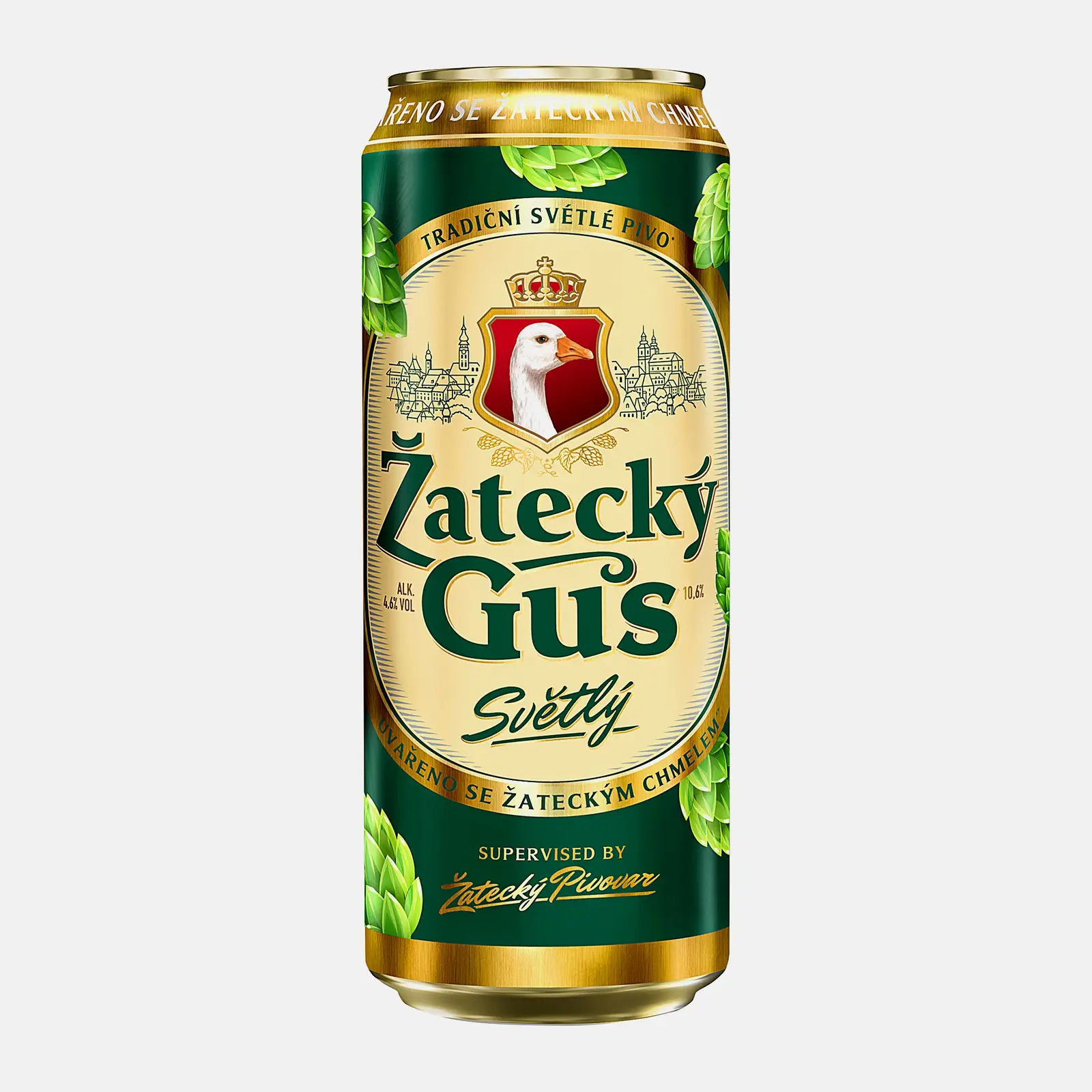 Изображение товара Пиво светлое Zatecky Gus фильтрованное пастеризованное 4.6% 450мл