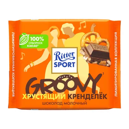Изображение товара Шоколад молочный с кусочками кренделя Ritter Sport 100г
