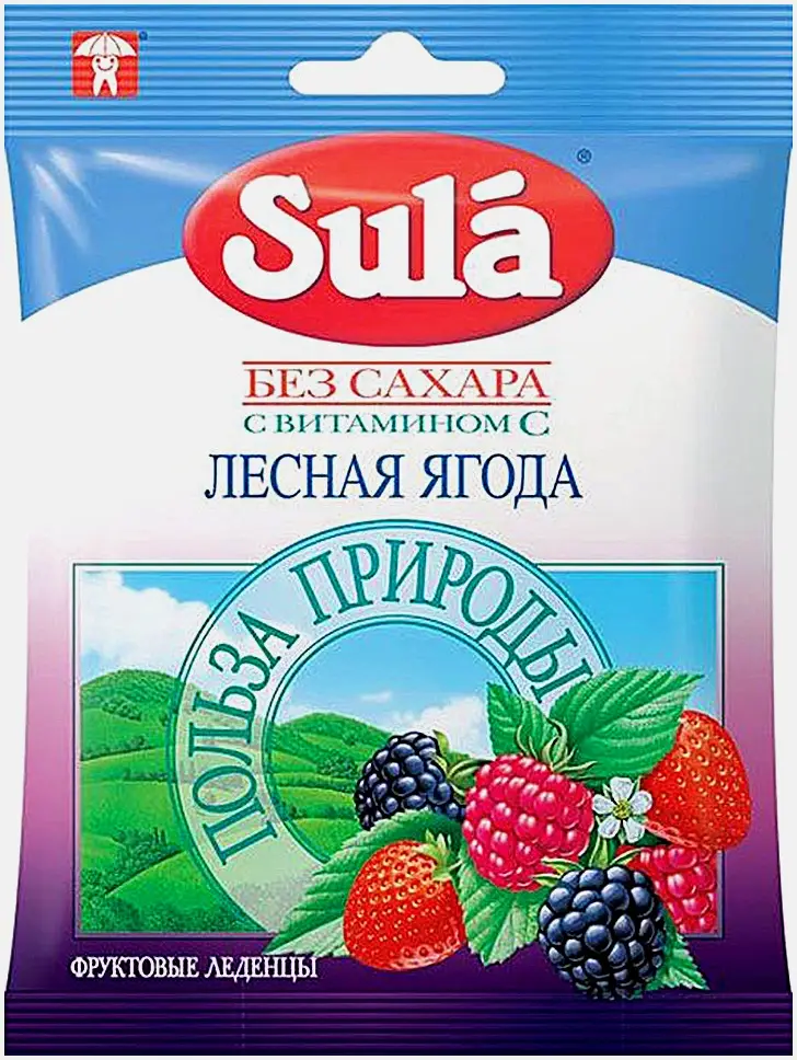 Карамель Sula Лесная ягода без сахара 60г