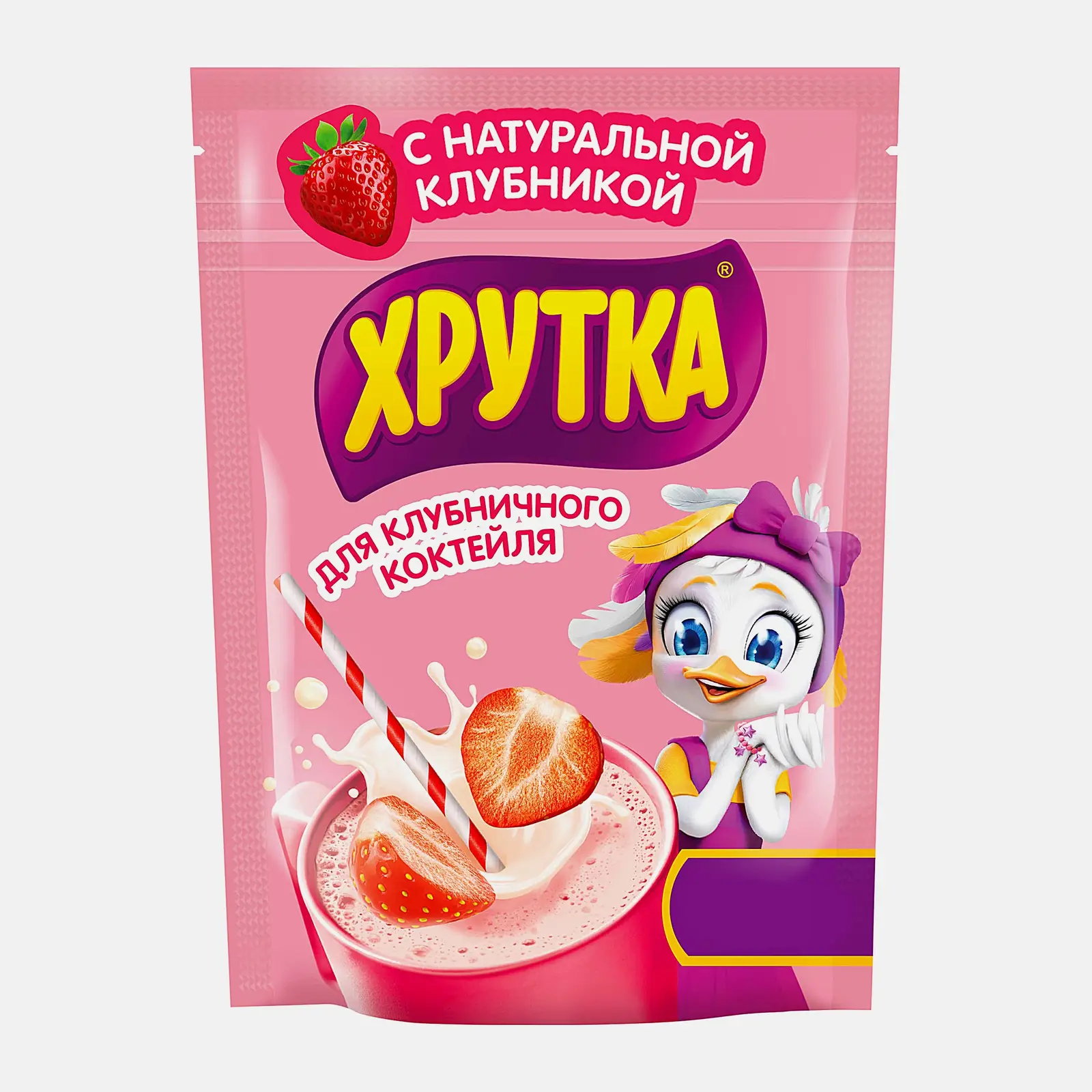 Какао напиток Хрутка со вкусом клубники быстрорастворимый 160г Какао напиток Хрутка со вкусом клубники быстрорастворимый 160г