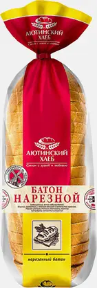 Батон Нарезной нарезанный Аютинский хлеб 380г