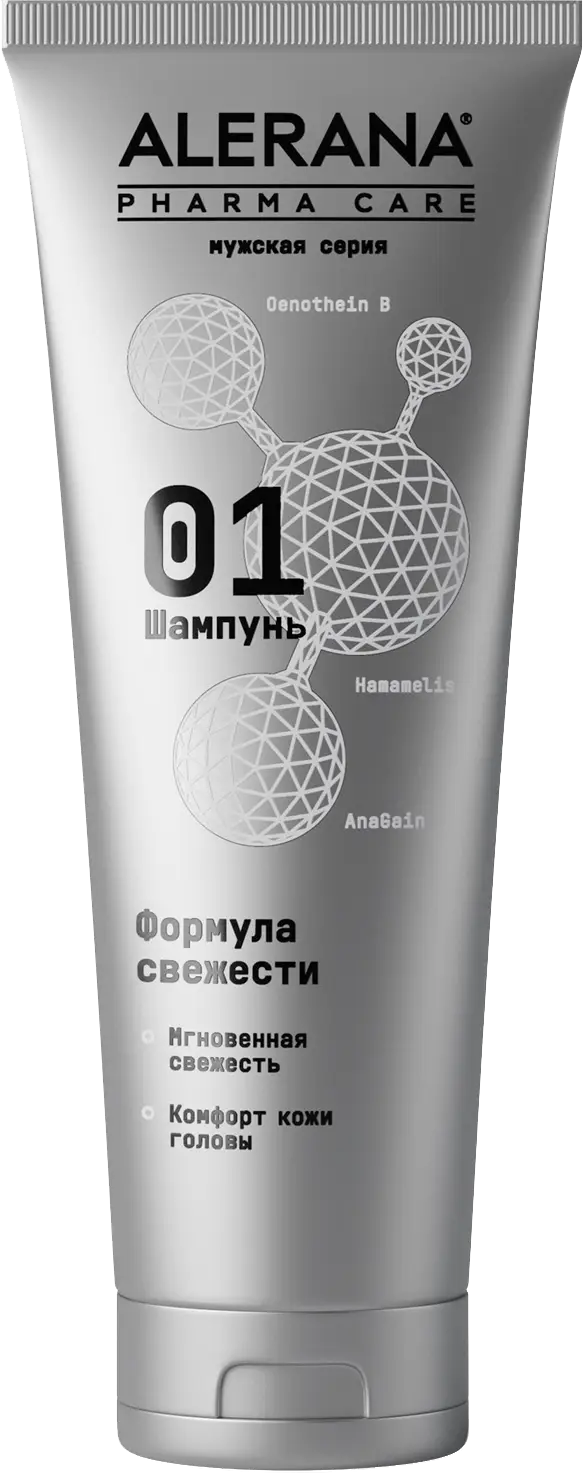 Шампунь для волос Alerana Pharma Care формула свежести мужской 260мл