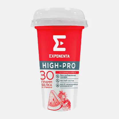 Кисломолочный напиток Exponenta High-Pro обезжиренный клубника арбуз 250г