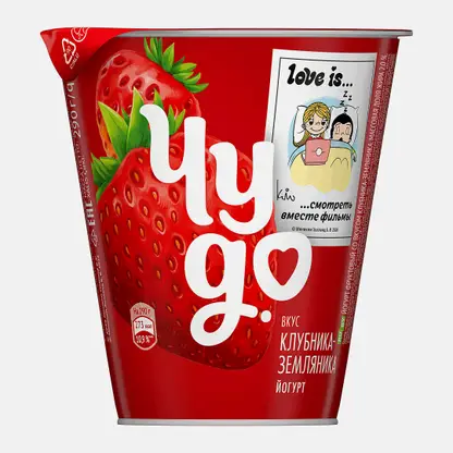 Густой йогурт со вкусом клубники и земляники Чудо 2% 290г