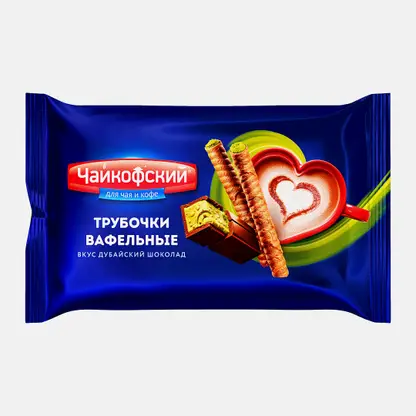 Трубочки вафельные дубайский шоколад Чайкофский 200г