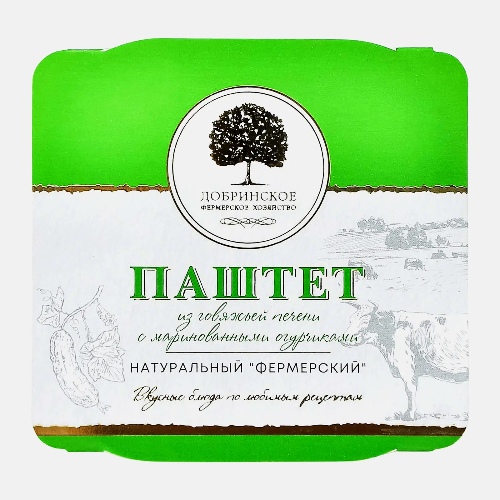 Паштет из говяжьей печени с маринованными огурцами Добринское ФХ 100г