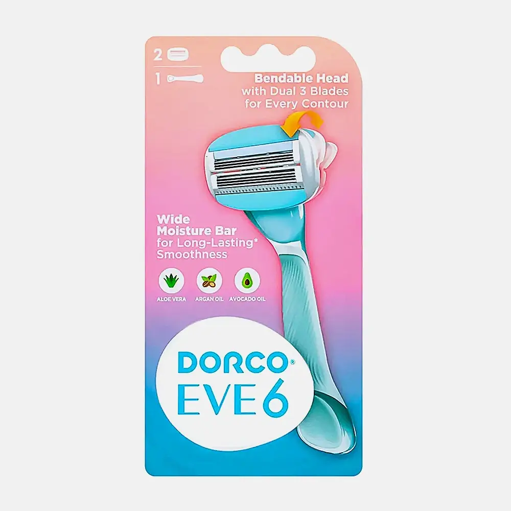 Бритва женская Dorco Eve 6 шесть лезвий сменные кассеты в комплекте 2шт - фото 2 Бритва женская Dorco Eve 6 шесть лезвий сменные кассеты в комплекте 2шт - фото 2