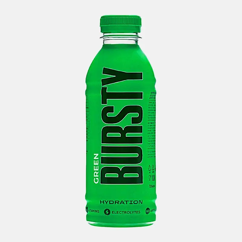 Напиток Green со вкусом лимон-лайм Bursty 500мл