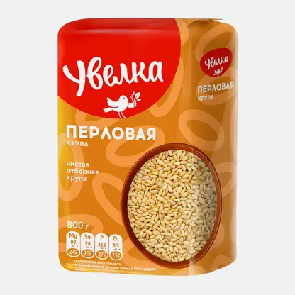 Крупа Увелка Перловая отборная 800г