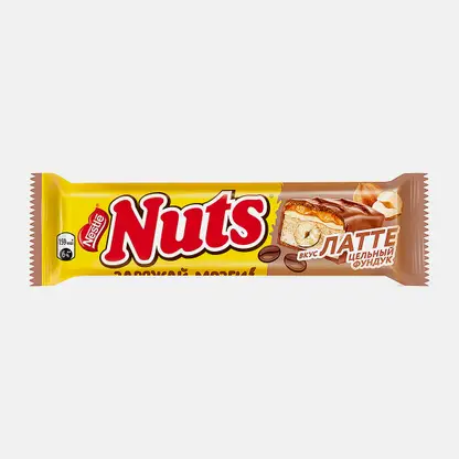 Шоколадный батончик со вкусом латте Nuts Duo 60г