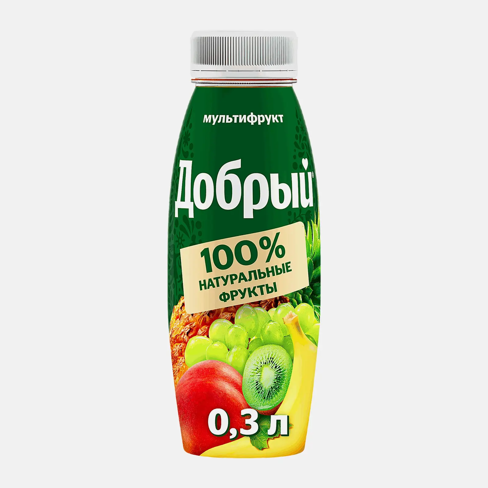 Изображение товара Нектар Добрый Мультифруктовый 300мл натуральный фруктовый напиток без искусственных добавок