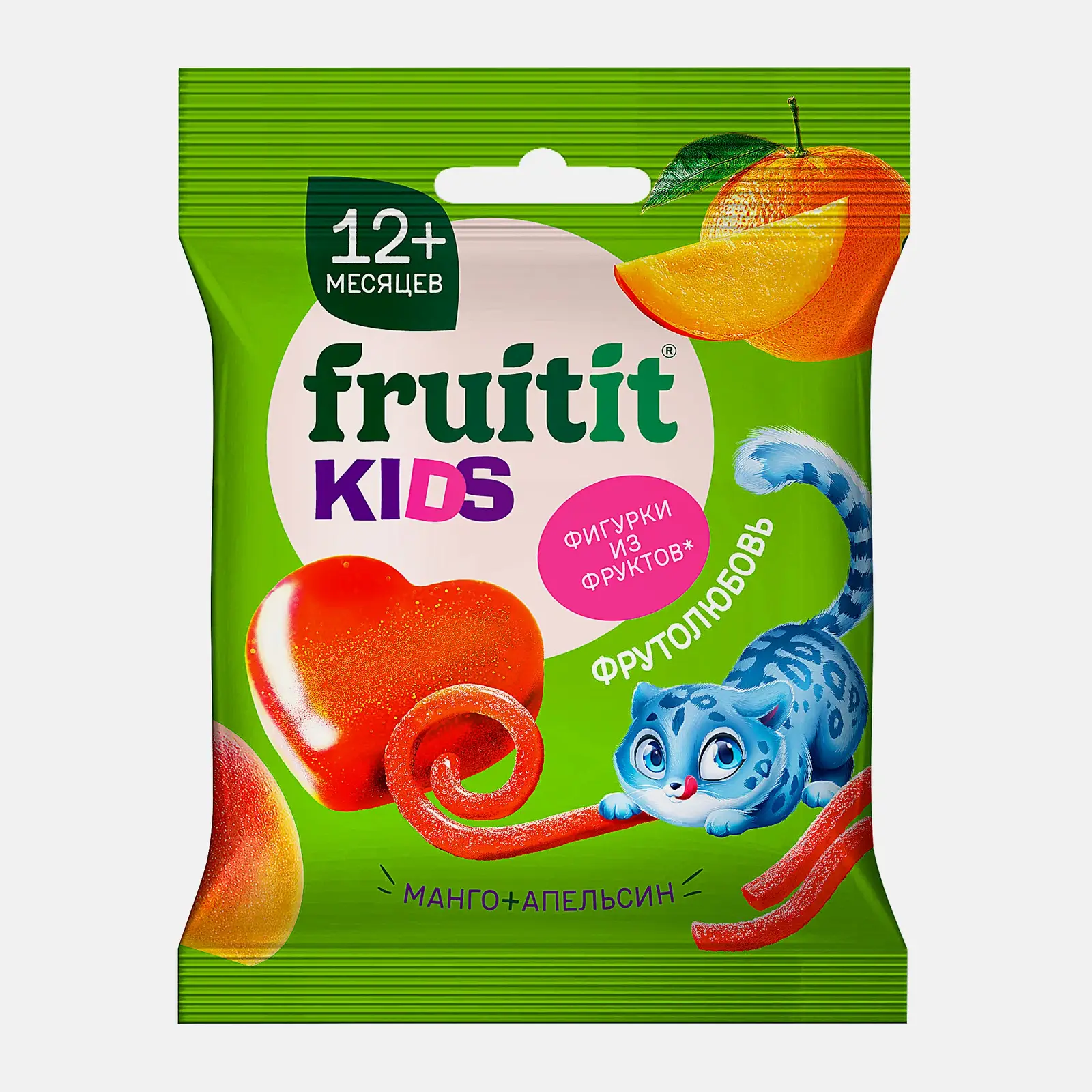 Пастилки Фрутолюбовь манго-апельсин с 12 месяцев Fruit it Kids 15г