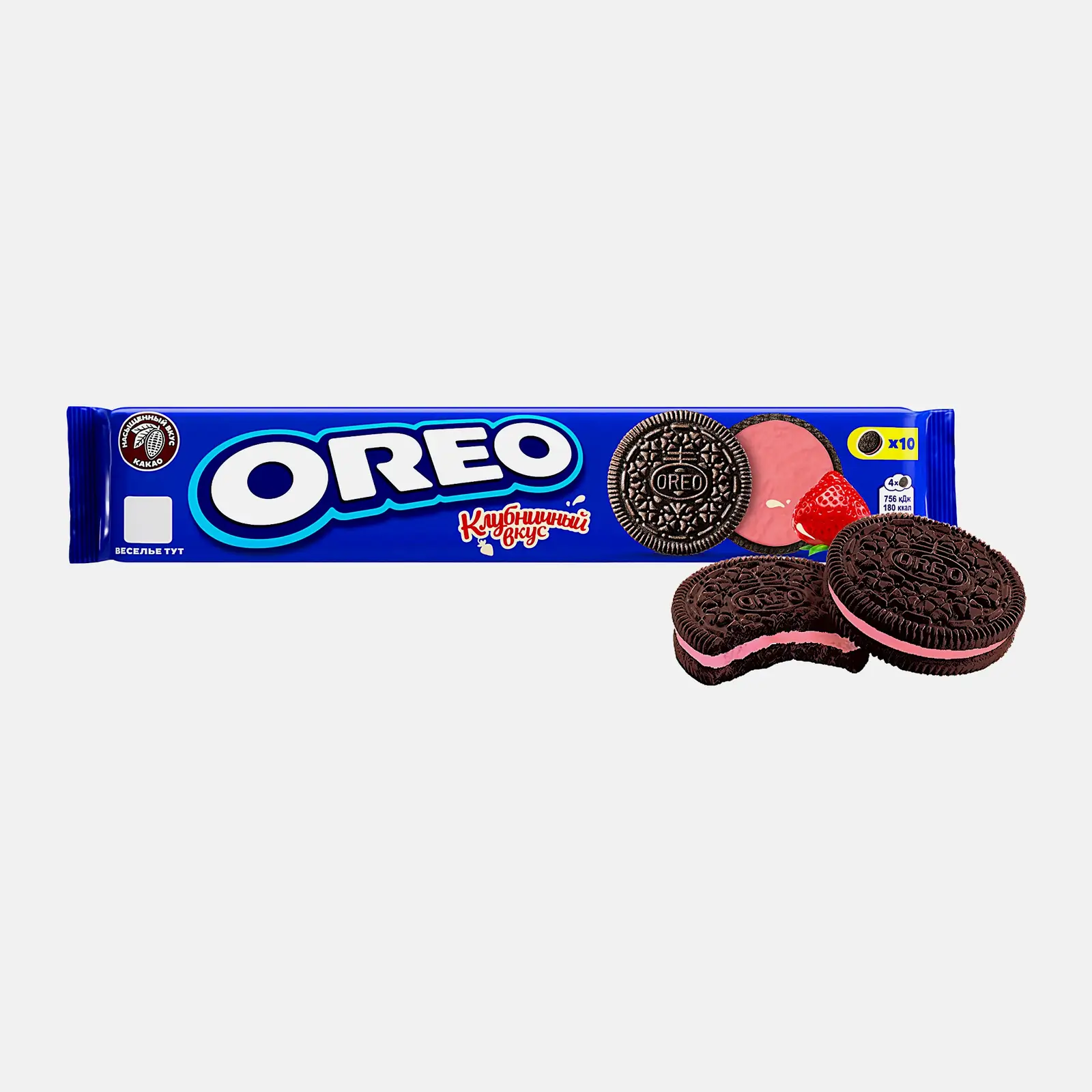 Печенье Клубничный вкус Oreo 95г