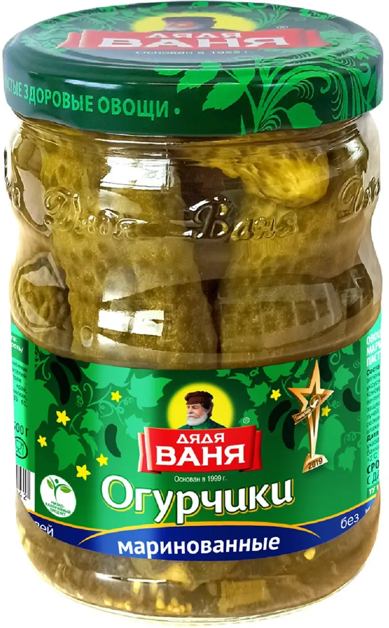 Огурцы Дядя Ваня маринованные 950г - Магнит-Продукты