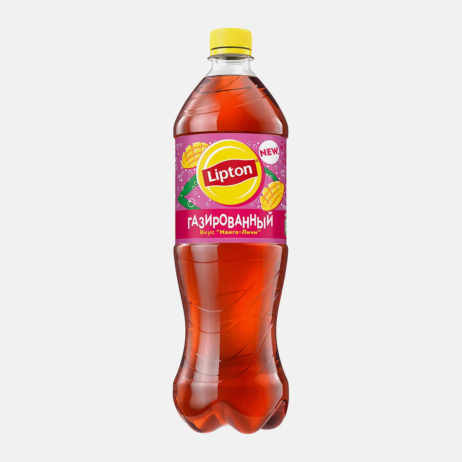 Черный чай холодный газированный манго-личи Lipton 1л