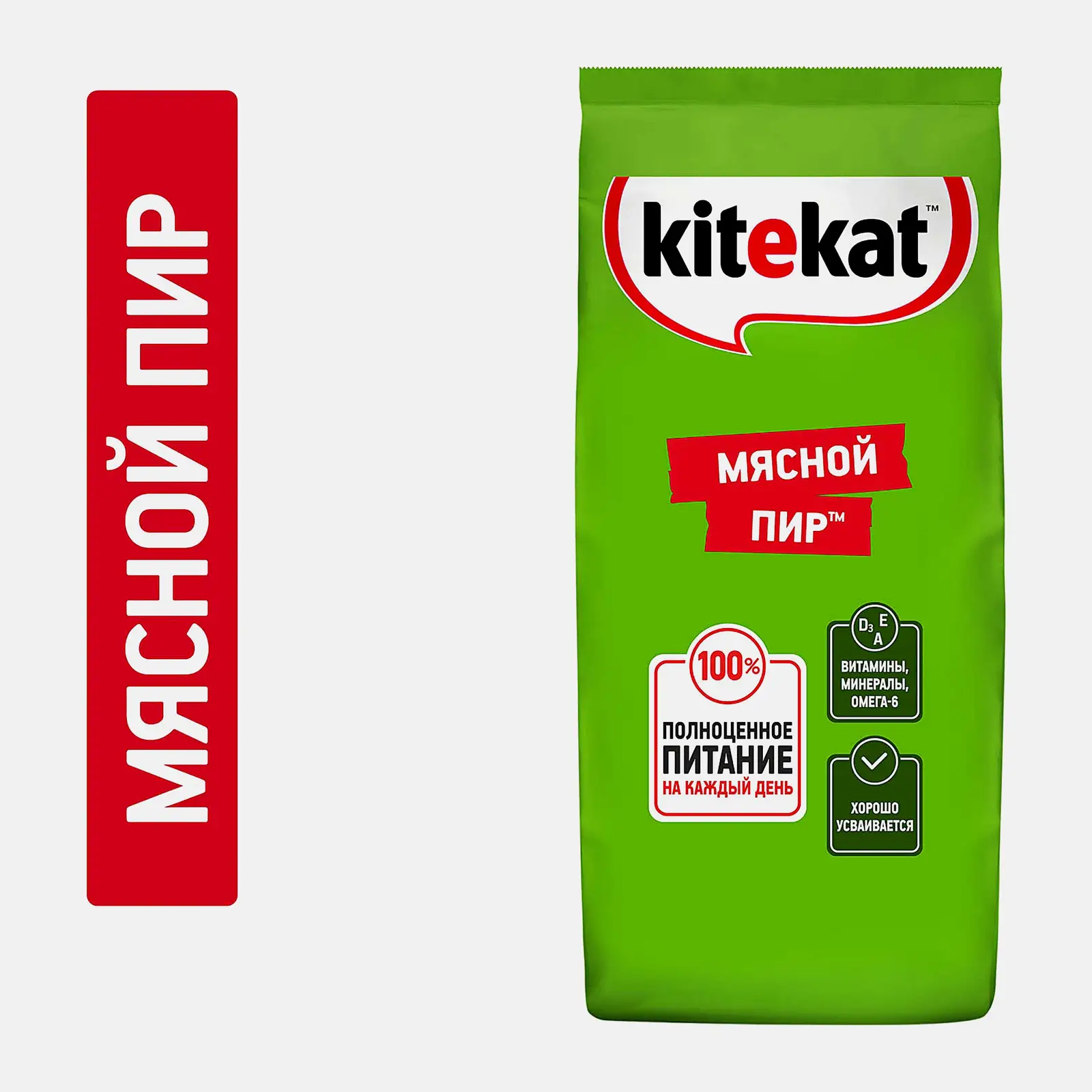 Сухой корм для кошек Мясной пир Kitekat 15кг Сухой корм для кошек Мясной пир Kitekat 15кг