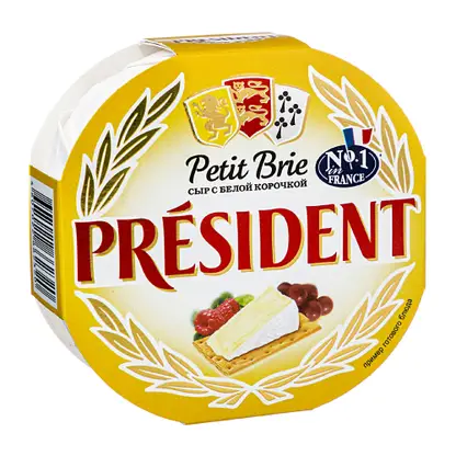 Изображение товара Сыр President Petit Brie мягкий с белой плесенью 60% 125г