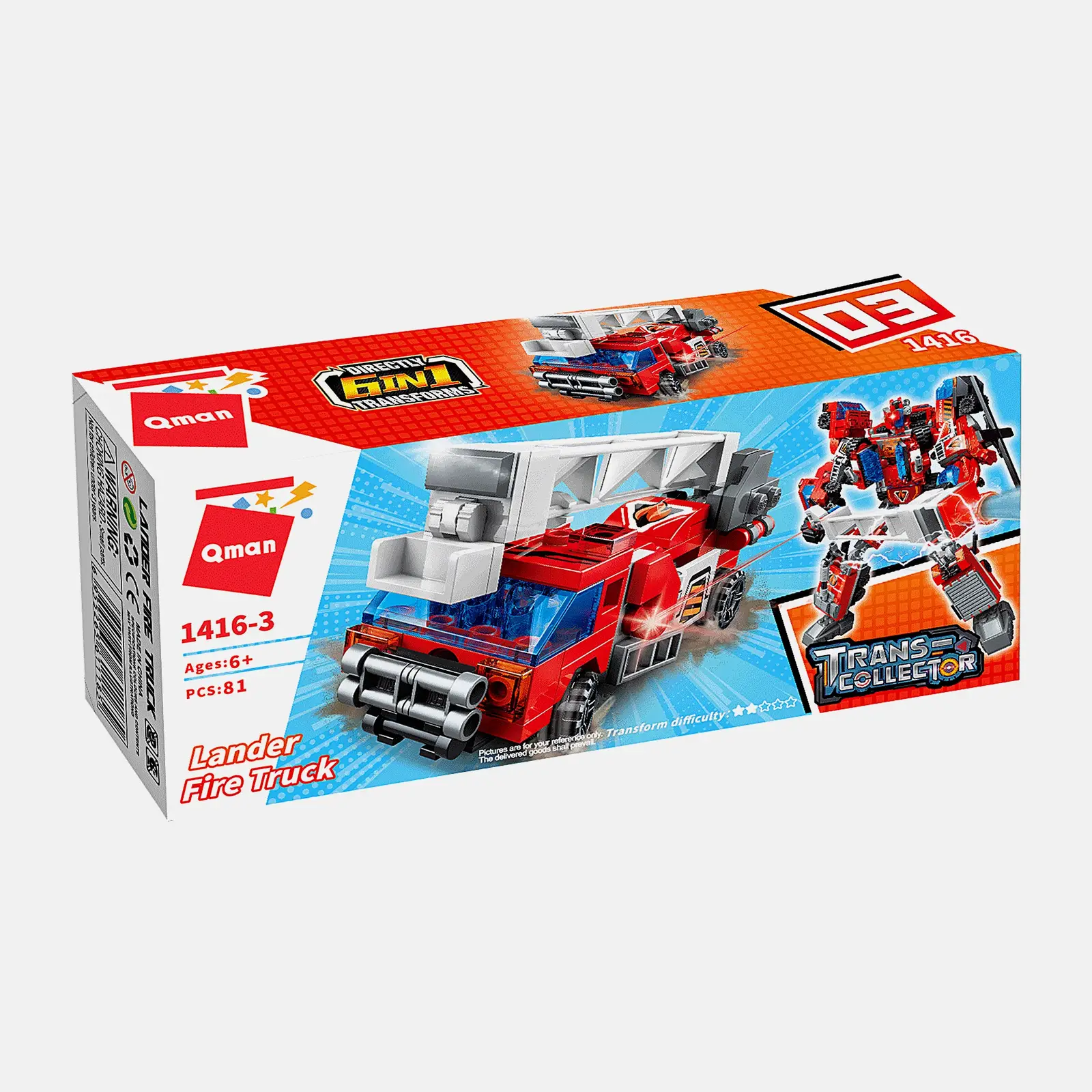 Конструктор Qman 1416 Пожарная техника в ассортименте