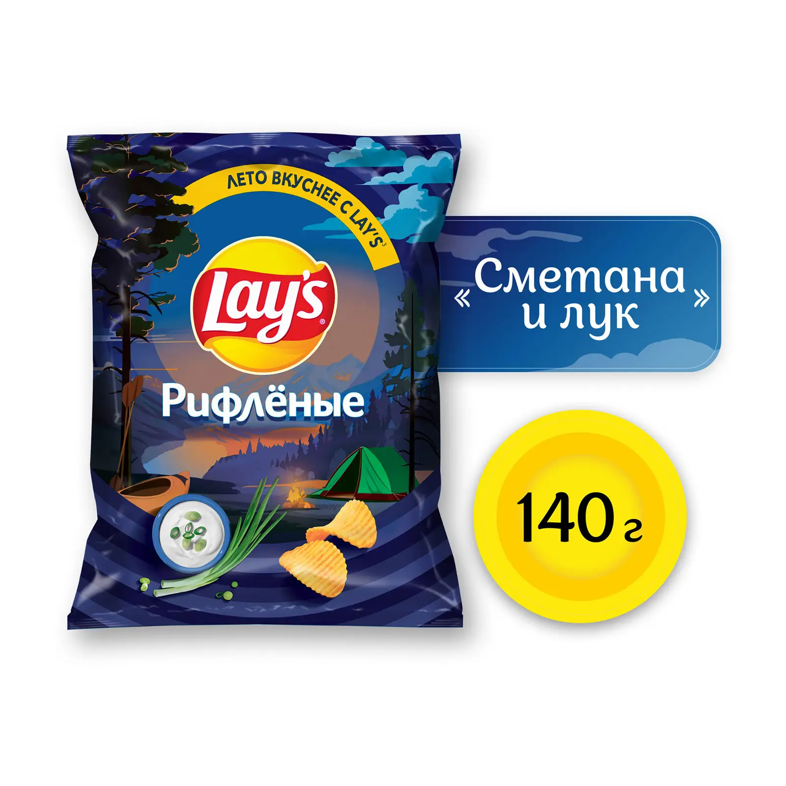 Чипсы Lays сметана-лук 140г — в каталоге на сайте сети Магнит | Краснодар