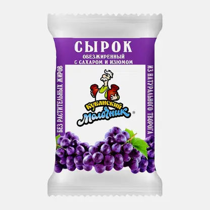 Сырок творожный с изюмом Кубанский Молочник 100г