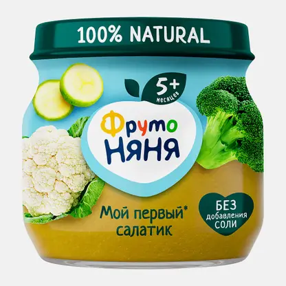 Пюре Мой первый салатик с 5 месяцев Фрутоняня 80г