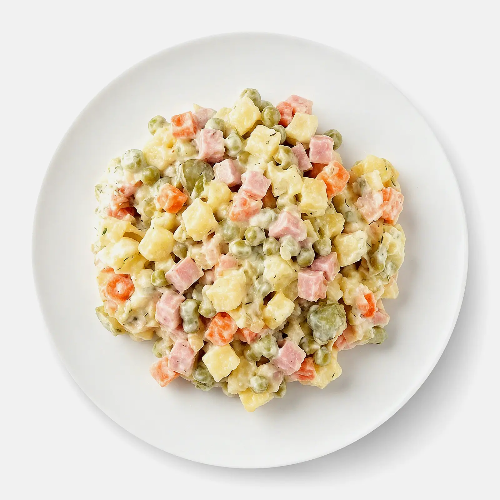 Изображение товара Салат Оливье с ветчиной 200г Кулинариум Поляна свежий и вкусный