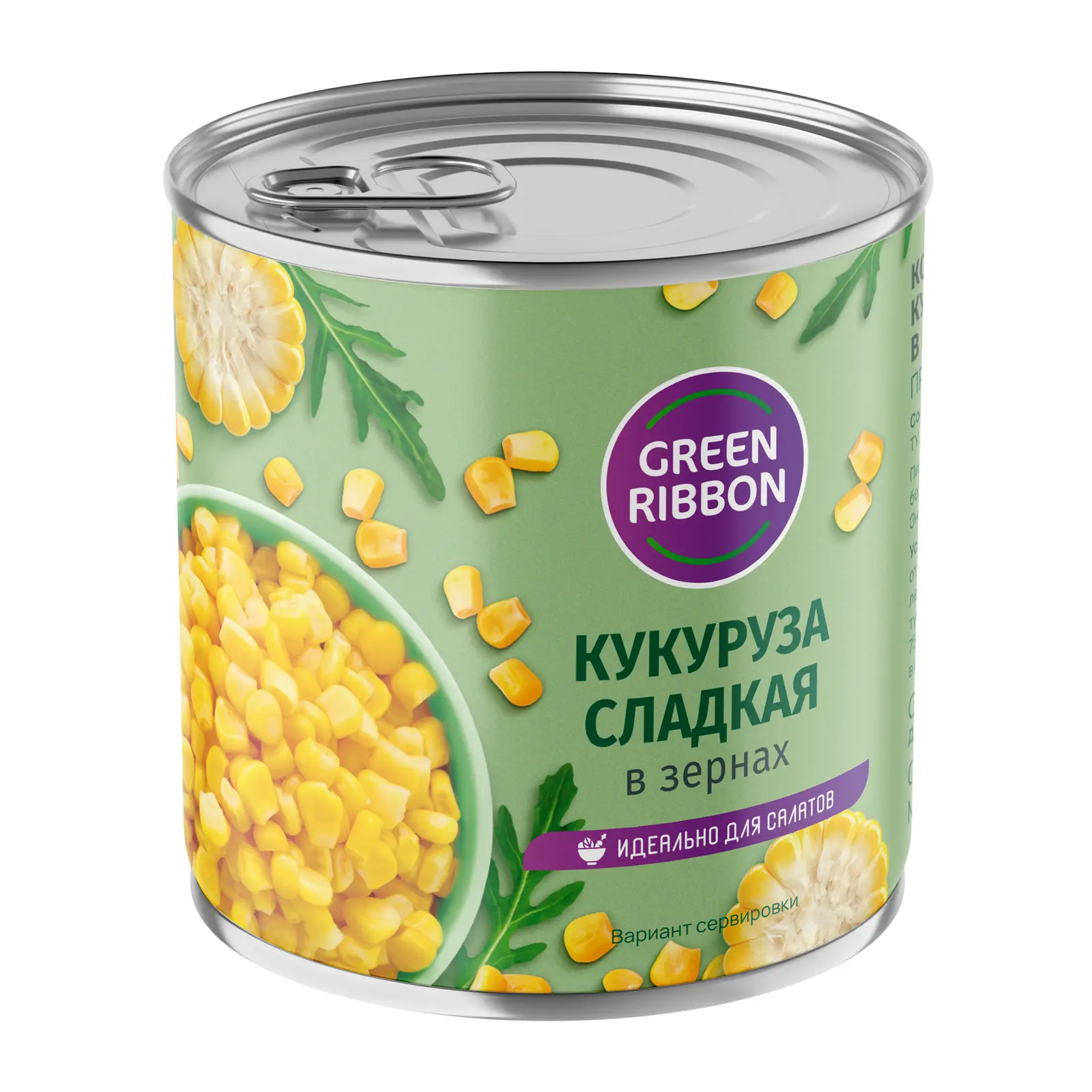 Изображение товара Кукуруза Green Ribbon 340г сладкая консервированная плодовая