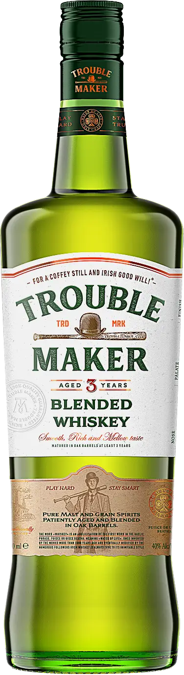 Изображение товара Виски Troublemaker купажированный 40% 700 мл с фруктовыми нотами