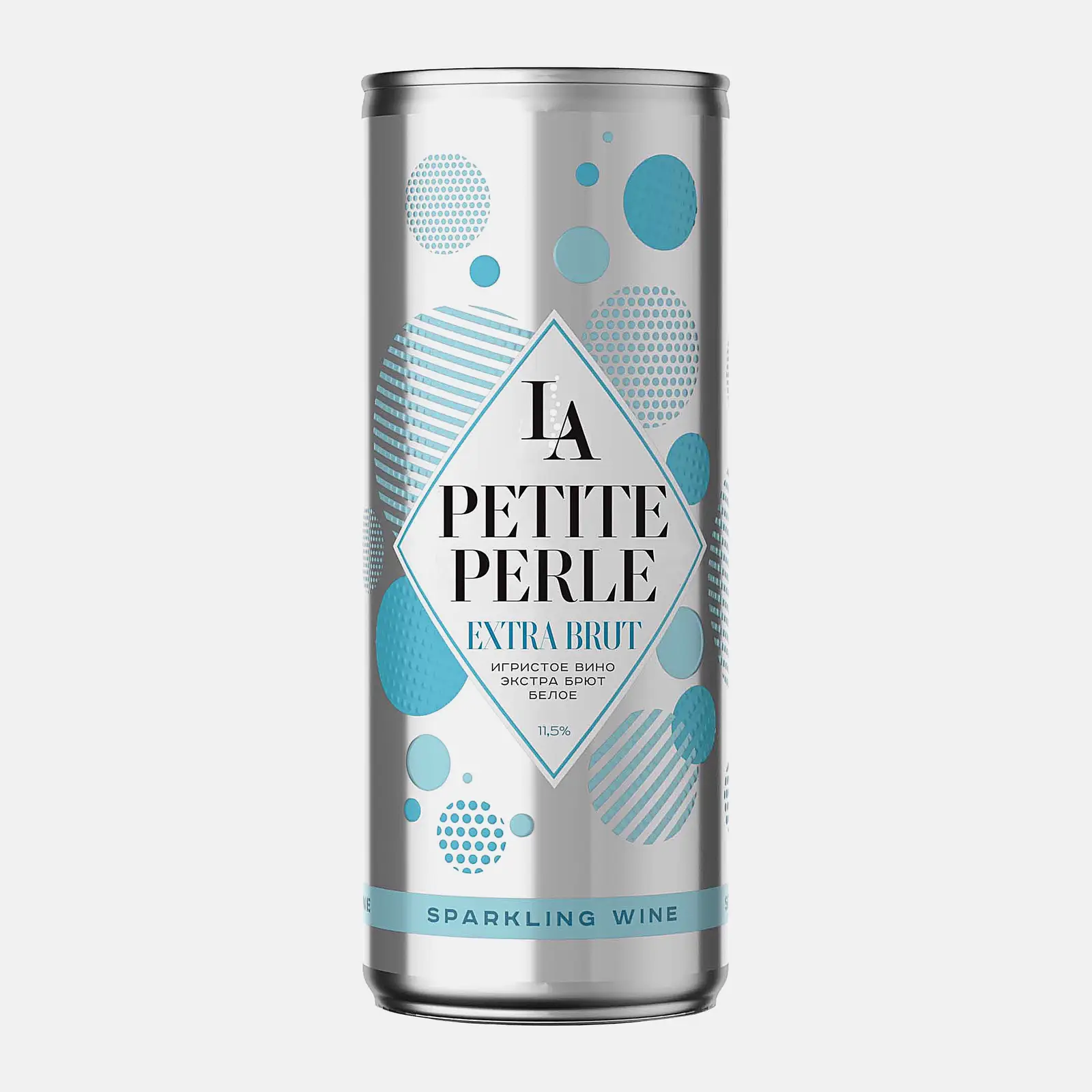 Изображение товара Вино игристое La Petite Perle белое экстра брют 11.5% 250мл в жестяной банке