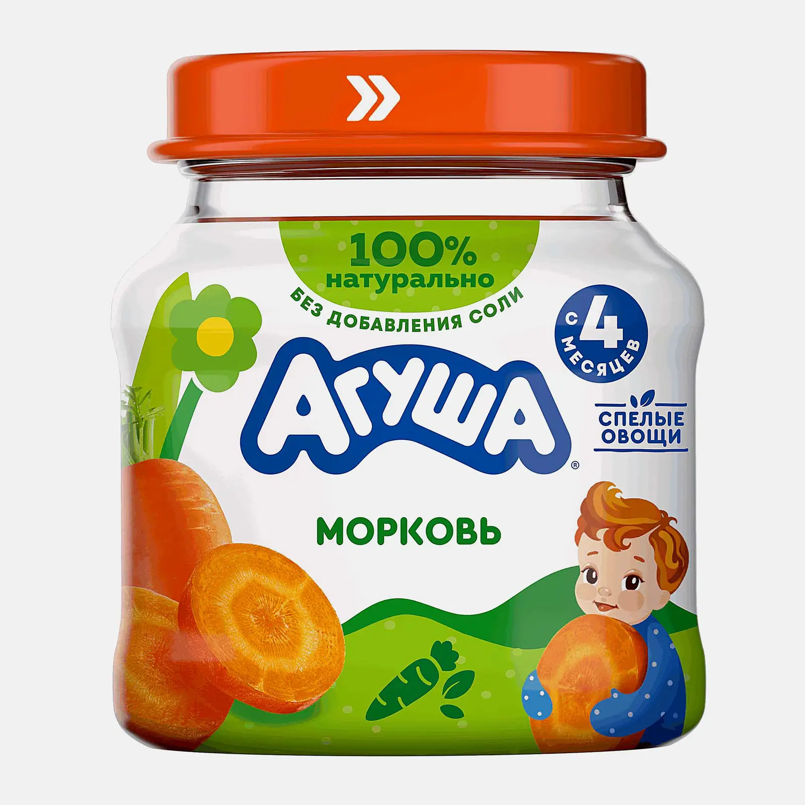 Пюре из моркови с 4 месяцев Агуша 80г