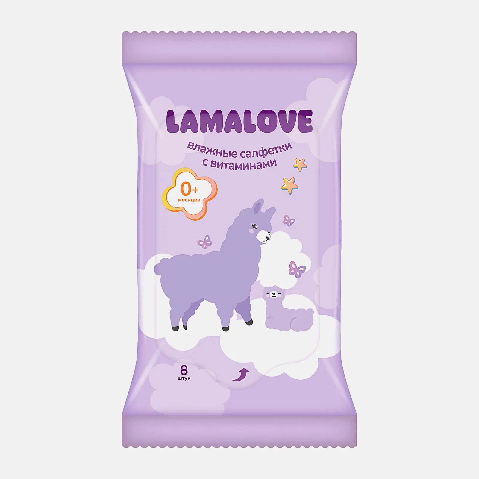Влажные салфетки Lamalove детские 8шт