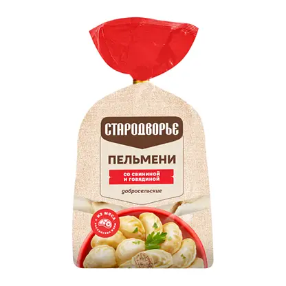 Изображение товара Пельмени Стародворье Добросельские свинина-говядина 650г