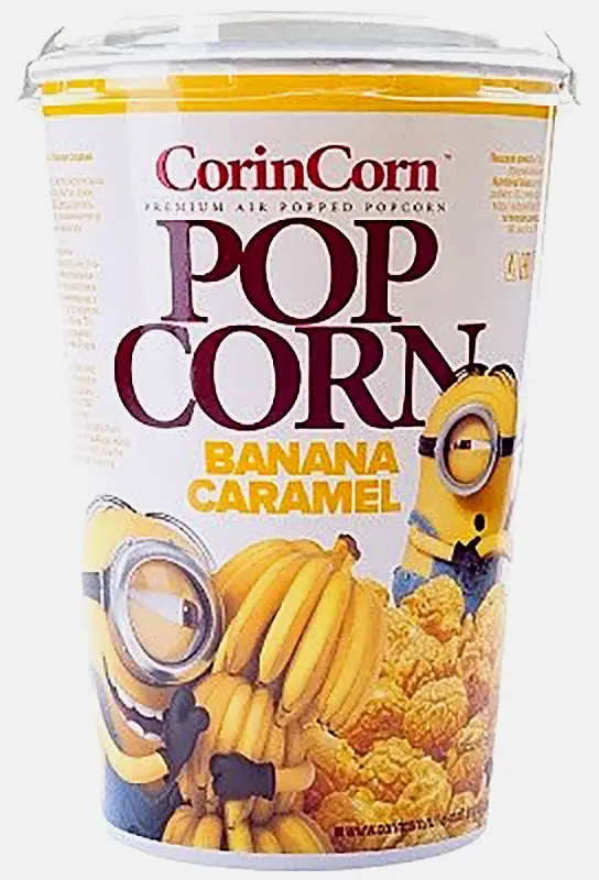 Изображение товара Попкорн Corincorn банан карамель 100г сладкий снек