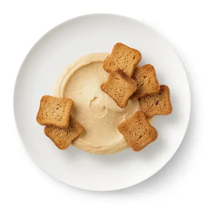 Изображение товара Хумус классический с ржаными сухариками и гималайской солью 95г