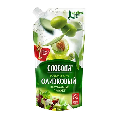 Изображение товара Майонез Слобода Оливковый 67% 197г