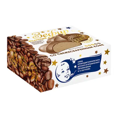 Изображение товара Десерт Завод им.В.П.Пастухова Зефир молочный с кофейной начинкой 60г