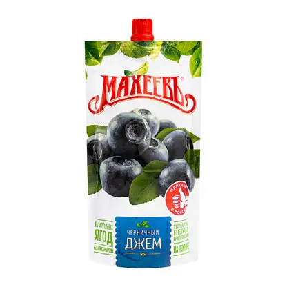Изображение товара Джем Махеевъ Черничный 300г натуральный ягодный продукт для завтраков и десертов