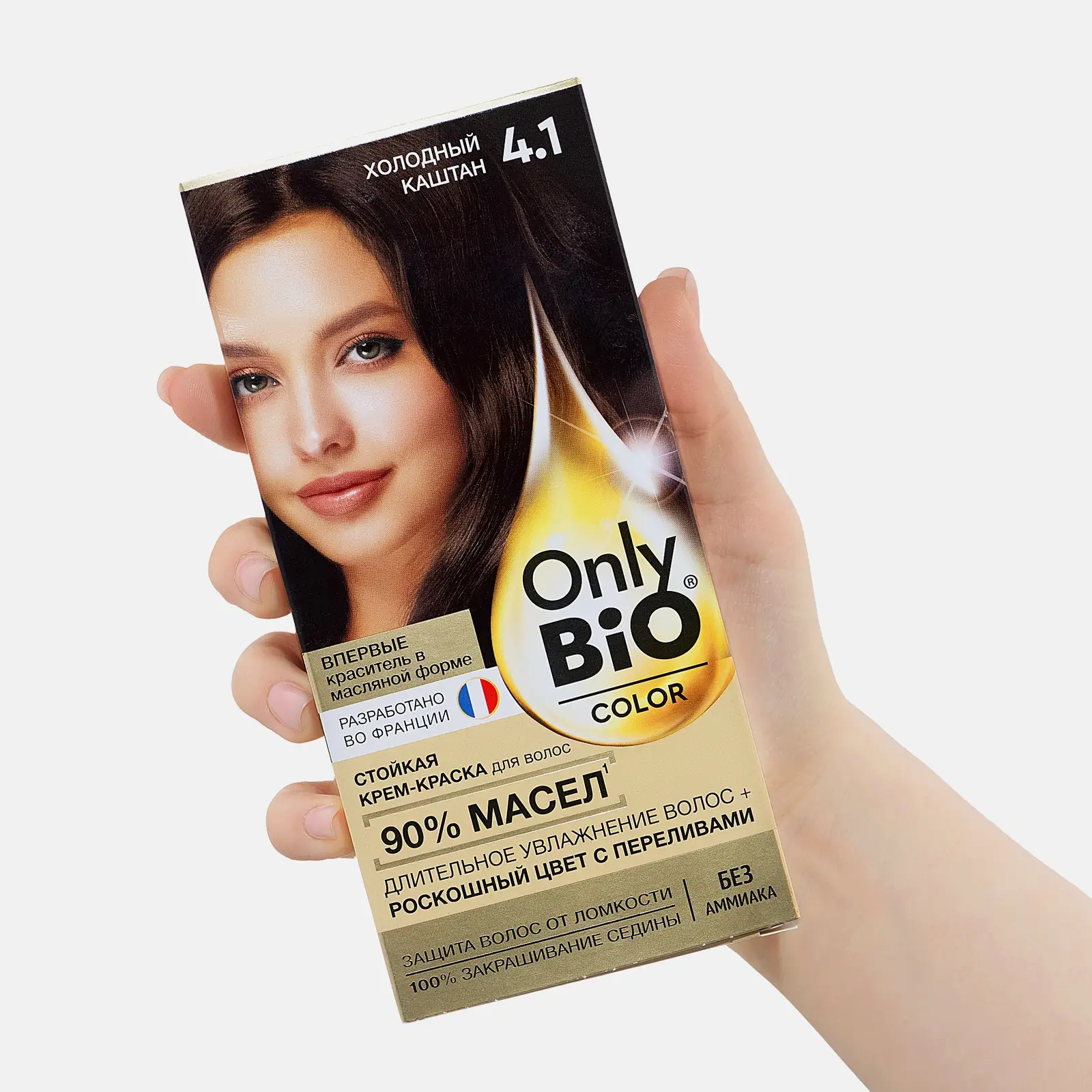 Краска для волос Only Bio Color тон 4.1 Холодный каштан 115мл