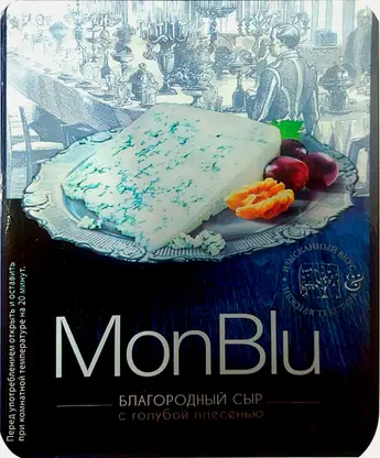 Сыр Mon Blu Благородный с голубой плесенью 50% 100г