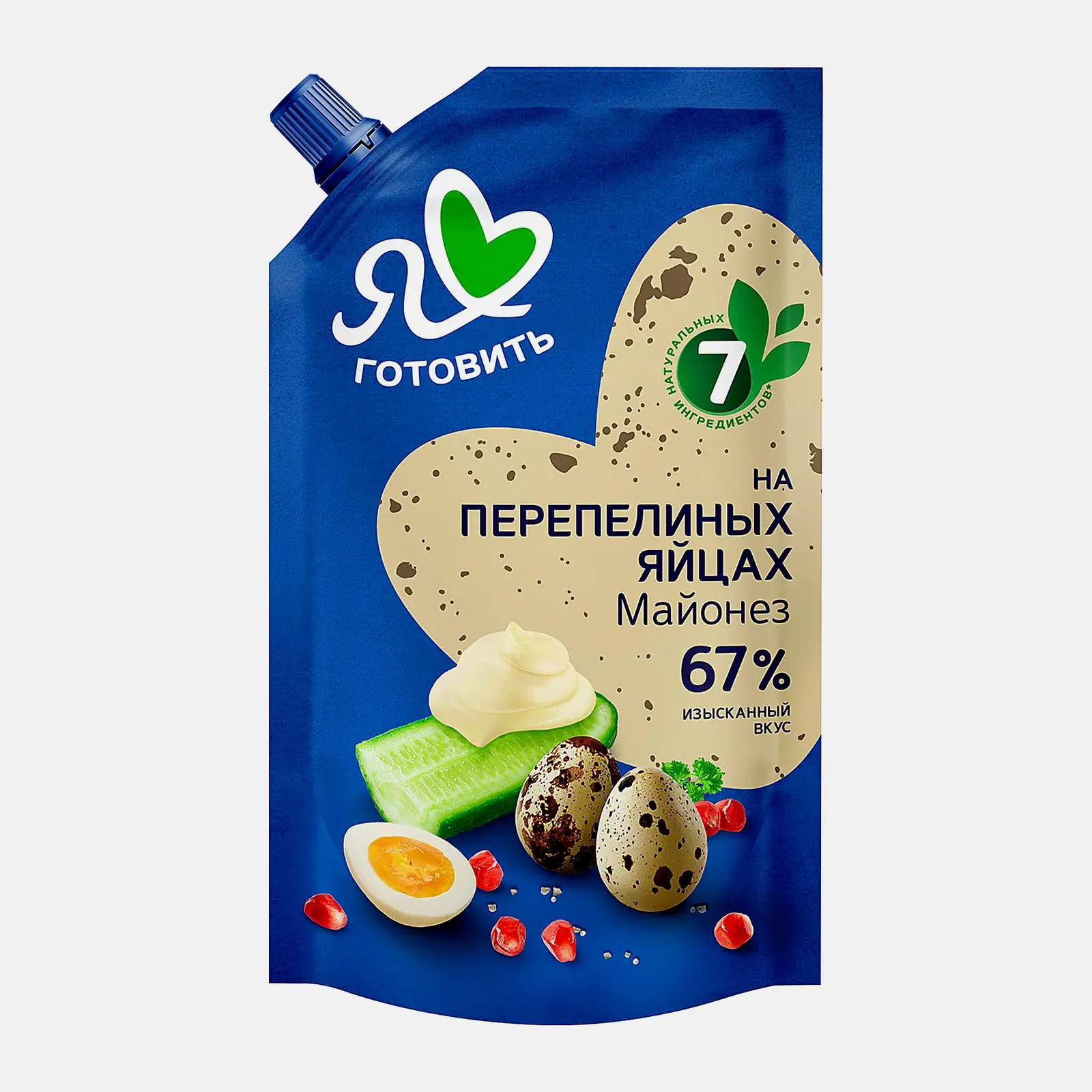 Изображение товара Майонез Я люблю готовить на перепелиных яйцах 67% 600мл