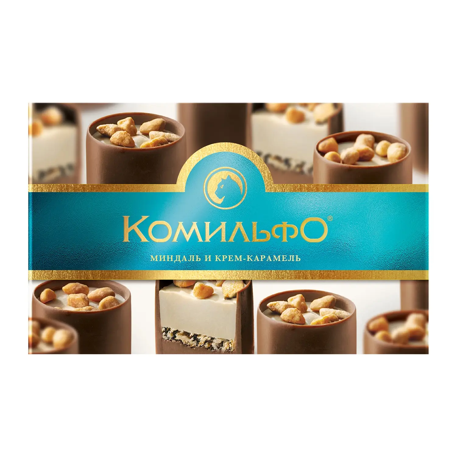 Изображение товара Конфеты Миндаль и крем-карамель Комильфо 116г - шоколадные сладости с ореховой начинкой