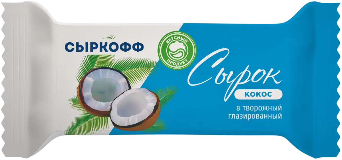 Изображение товара Сырок творожный Сыркофф Кокос 23% 40г