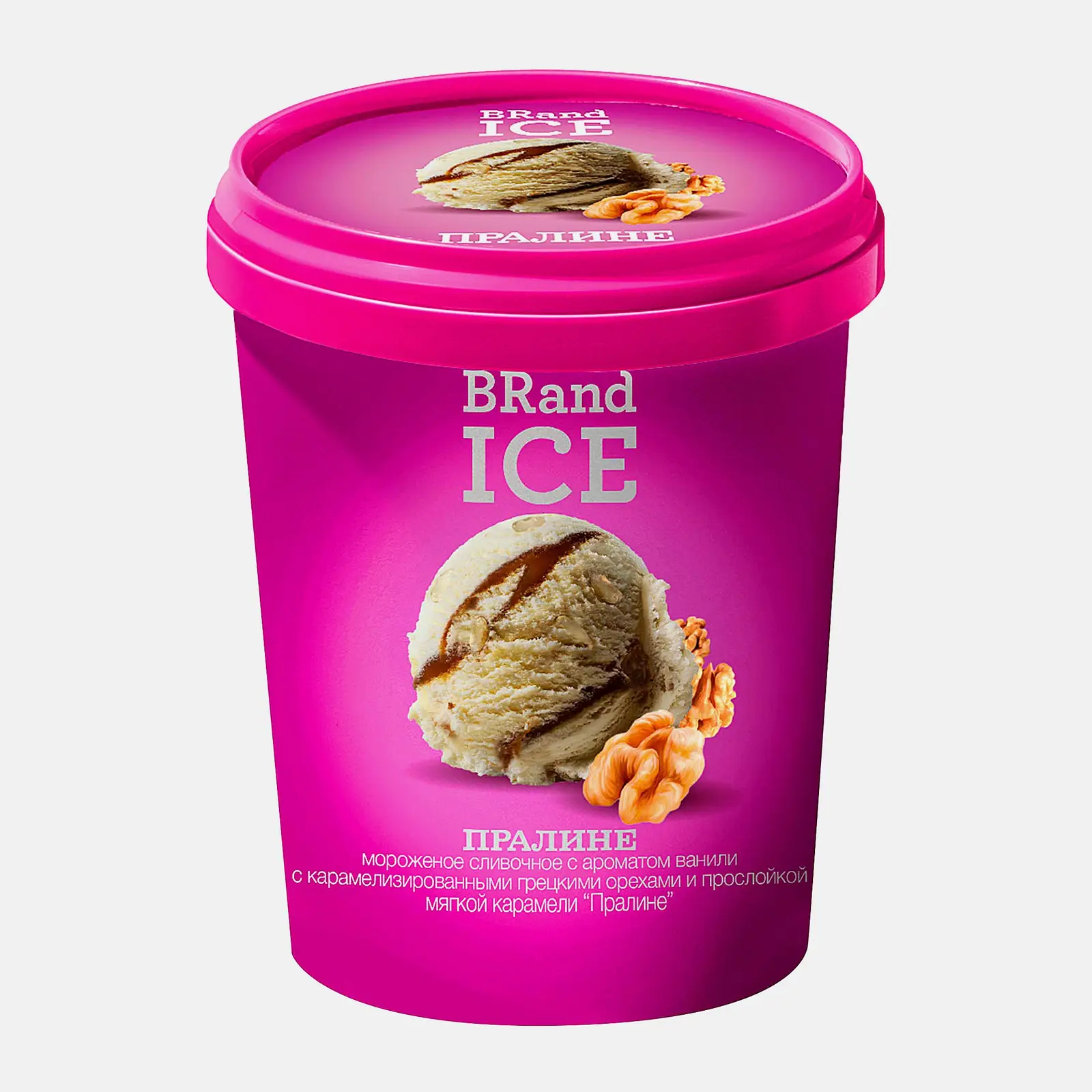 Изображение товара Мороженое Brandice Пралине с грецким орехом 0,25 кг