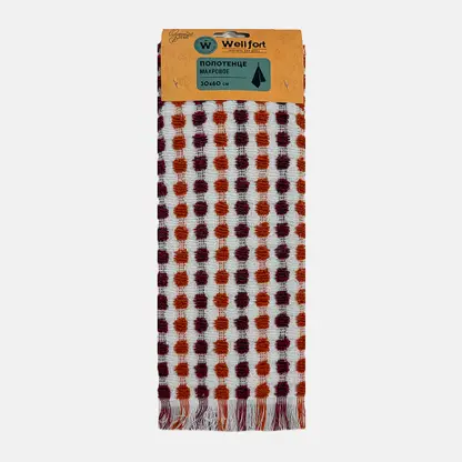 Махровое полотенце красное Bohemian Wellfort 30*60см